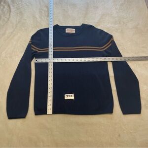 Aeropostale Men's Blue Sweater with Brown Accents